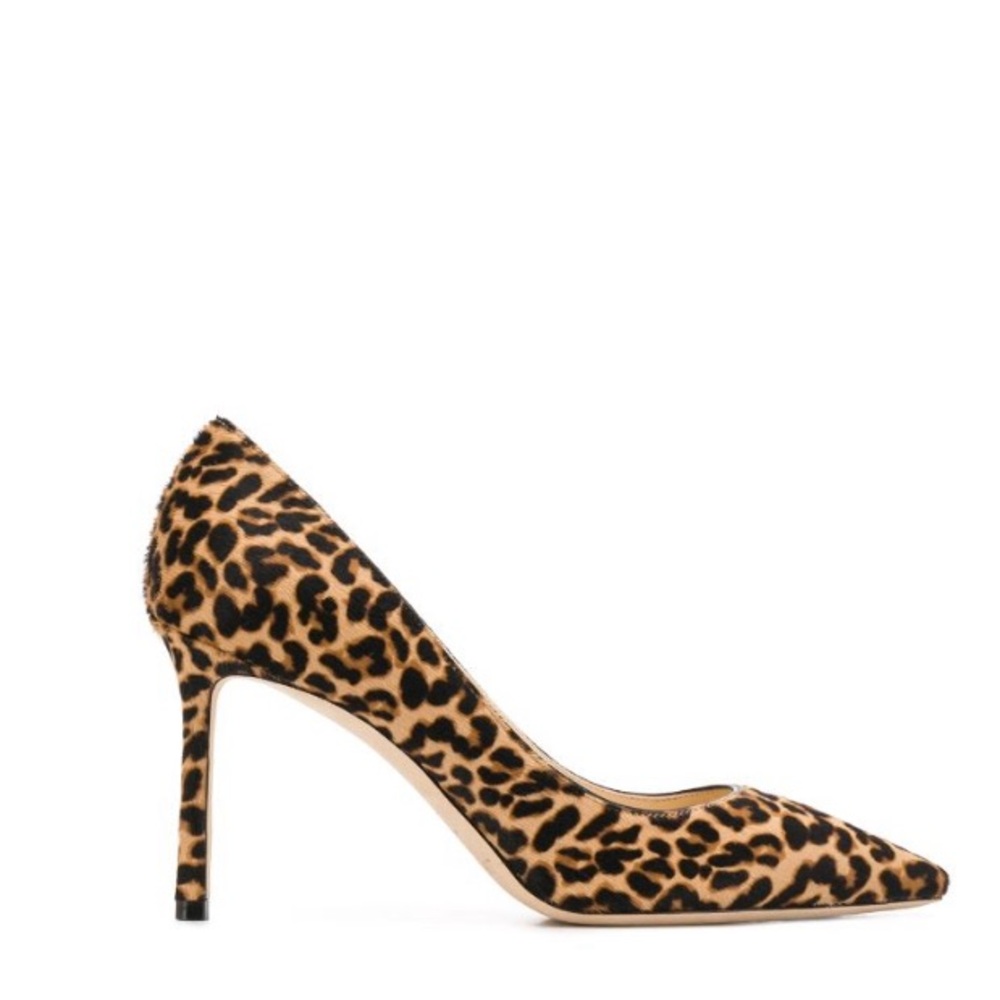 Jimmy Choo Romy 85mm leopard print pumps